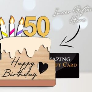 Engraved Birthday Gift Card Holder