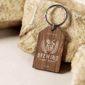 Personalized Engraved Wooden Keychain