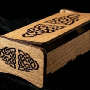 Engraved Wooden Celtic Knot Keepsake Box