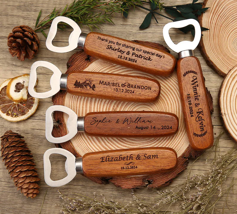 Personalized Engraved Wooden Bottle Opener