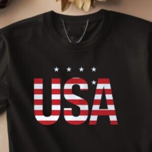 Custom Vintage-USA-Flag-Metal-Sign T-Shirt
