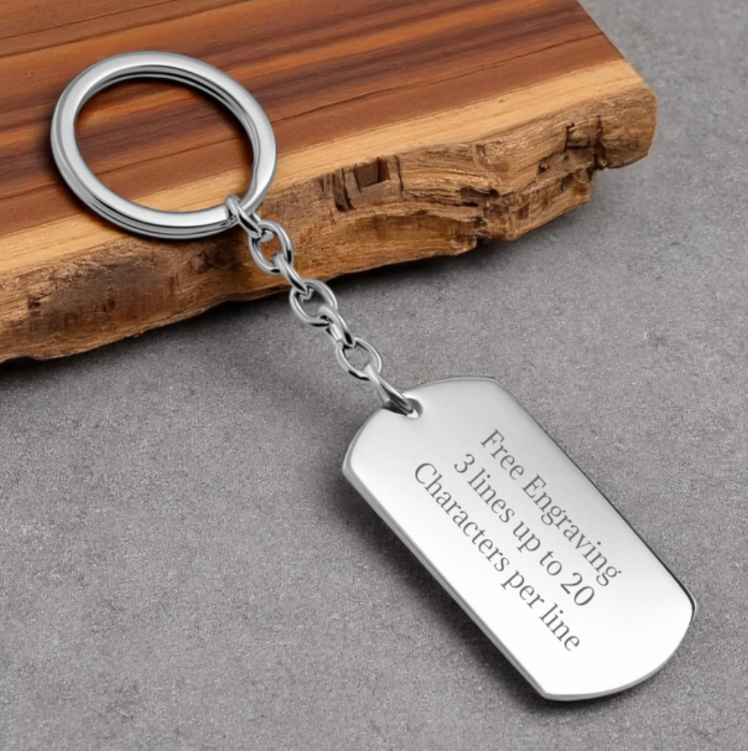 Personalized Engraved Stainless Steel Tag – Custom Metal Keepsake