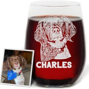 Pet Name & Paw Print Engraved Glass – Personalized Pet Lover Gift