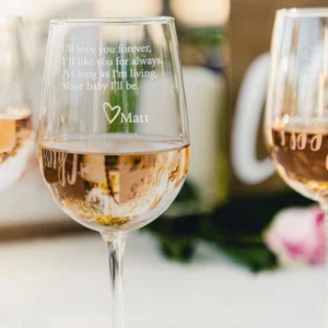 Personalized Love Quote Wine Glass – Romantic Valentine Keepsake