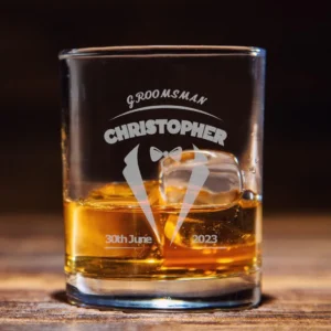 Personalized Name Rocks Glass – Custom Laser Engraved Whiskey Glass