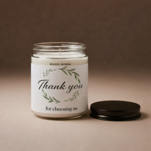 Personalized Employee Thank You Candle, Staff Appreciation Gift, Corporate Client Gift, Team Recognition Candle, Custom Coworker Gift