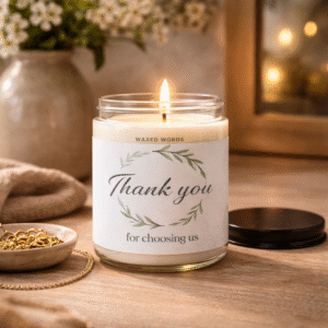 Personalized Employee Thank You Candle, Staff Appreciation Gift, Corporate Client Gift, Team Recognition Candle, Custom Coworker Gift