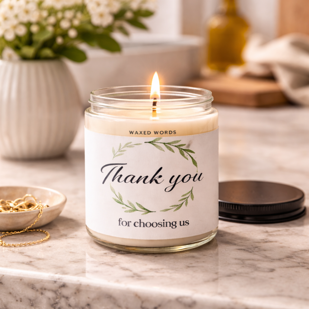 Personalized Employee Thank You Candle, Staff Appreciation Gift, Corporate Client Gift, Team Recognition Candle, Custom Coworker Gift - Image 3