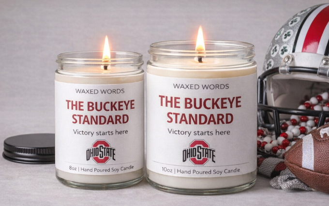 Smells Like a Buckeye Win Candle – OSU Game Day Soy Candle, Ohio State Gift, College Football Decor - Image 2