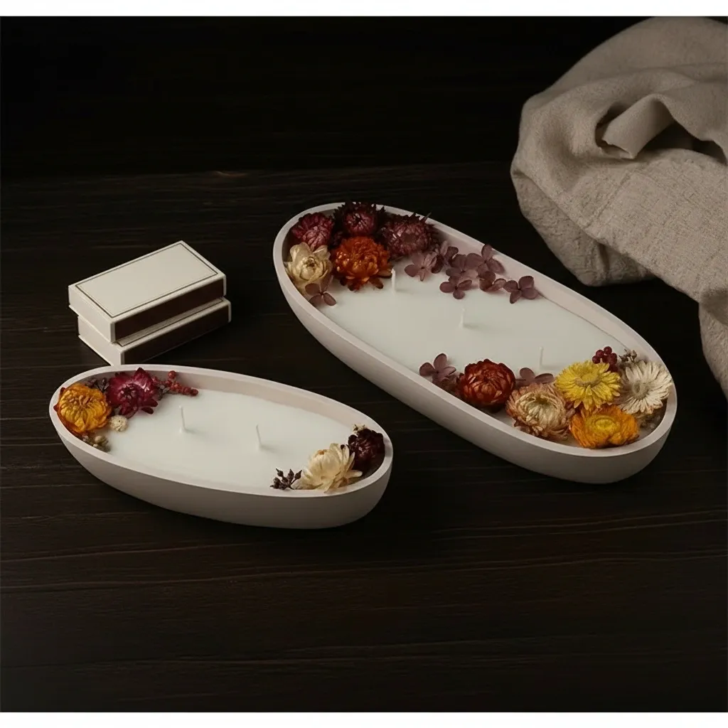 The Botanical Trough - Two-Vessel Candle Set - Calm in Chaos Collection - Hand-Poured - Image 8