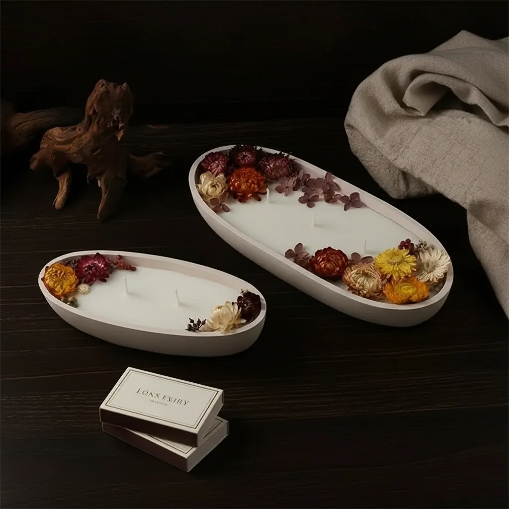 The Botanical Trough - Two-Vessel Candle Set - Calm in Chaos Collection - Hand-Poured - Image 4