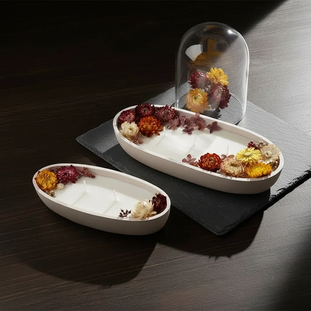 The Botanical Trough - Two-Vessel Candle Set - Calm in Chaos Collection - Hand-Poured - Image 7
