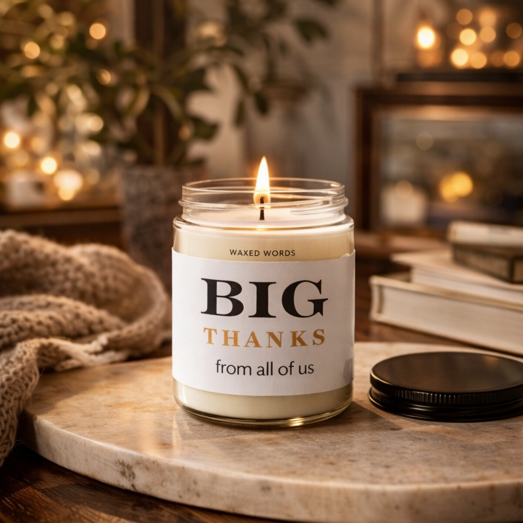 Thank You Coworker Candle, Personalized Appreciation Gift, Staff Gift Idea, Employee Recognition Candle, Office Gift for Team Member
