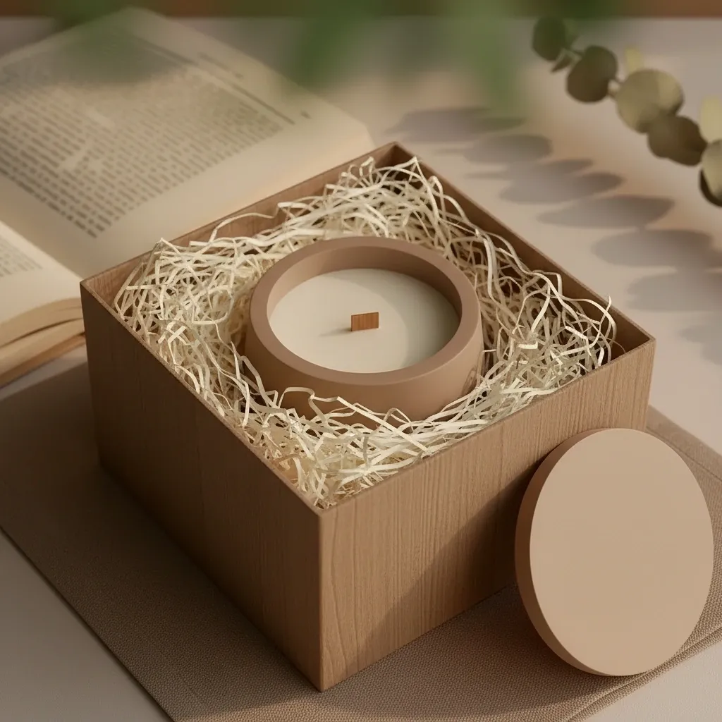 Calm in Chaos Ceramic Candle with Lid – Wood Wick Luxury Candle, Minimalist Spa Gift - Image 11