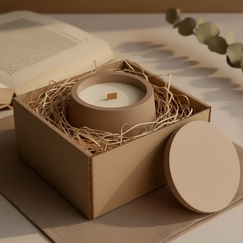 Calm in Chaos Ceramic Candle with Lid – Wood Wick Luxury Candle, Minimalist Spa Gift - Image 12