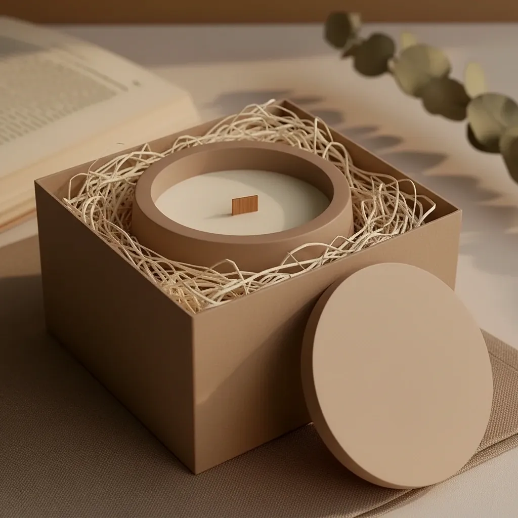 Calm in Chaos Ceramic Candle with Lid – Wood Wick Luxury Candle, Minimalist Spa Gift - Image 13