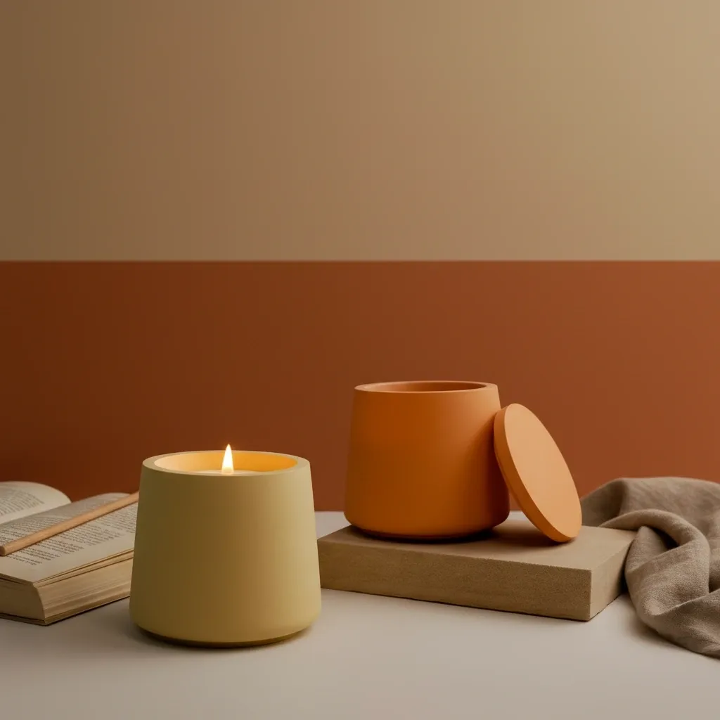 Calm in Chaos Ceramic Candle with Lid – Wood Wick Luxury Candle, Minimalist Spa Gift - Image 5