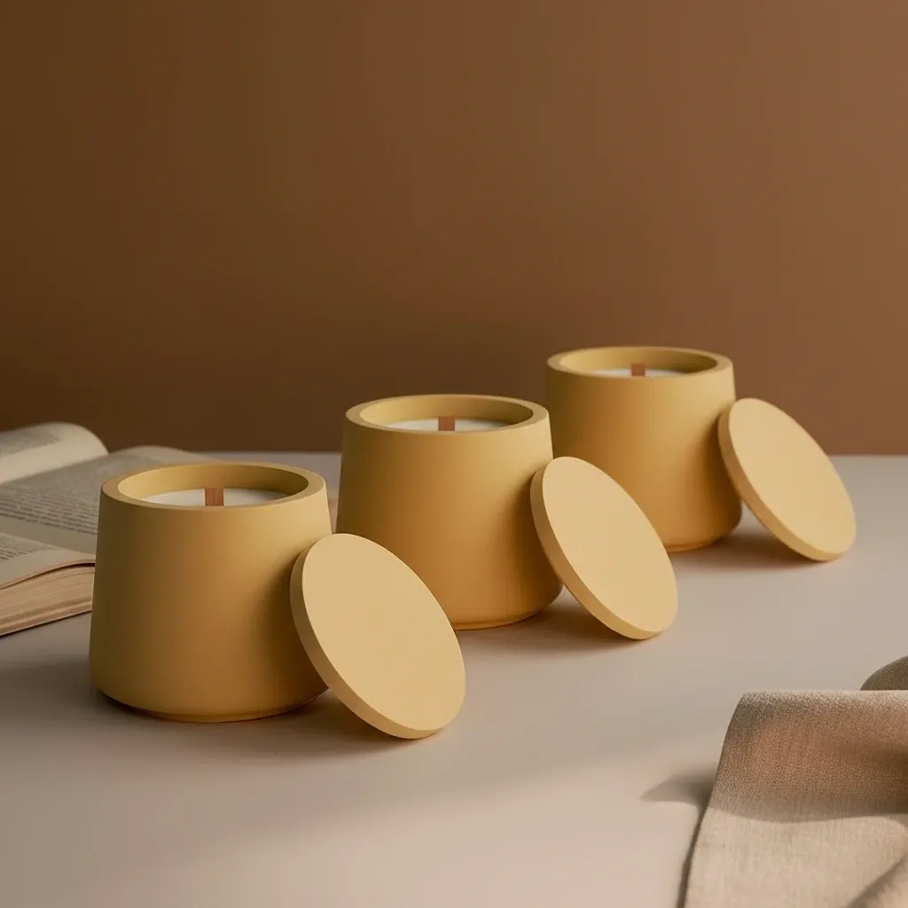 Calm in Chaos Ceramic Candle with Lid – Wood Wick Luxury Candle, Minimalist Spa Gift - Image 6