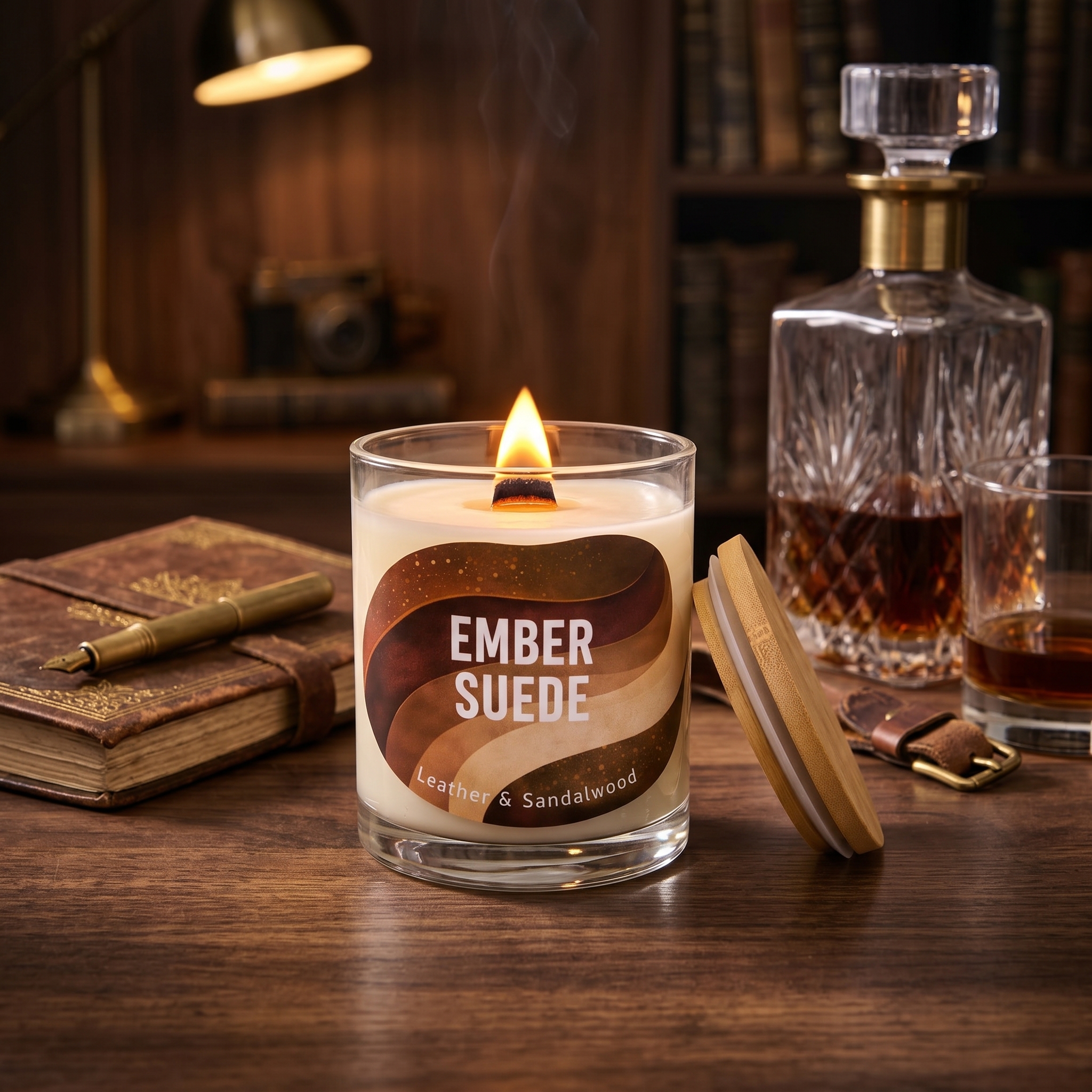 Ember Suede — The Refined Leather & Sandalwood Candle for Quiet Strength - Image 2