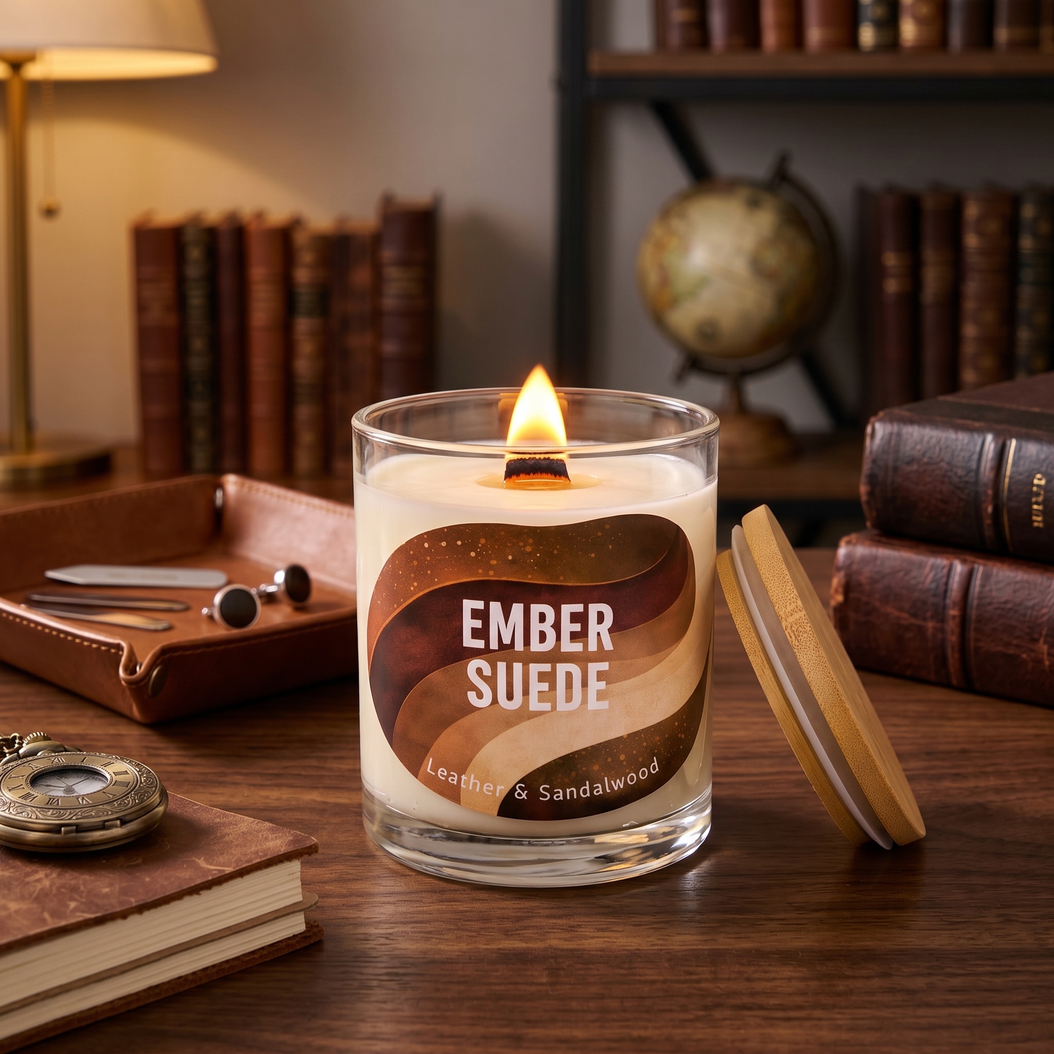 Ember Suede — The Refined Leather & Sandalwood Candle for Quiet Strength - Image 3