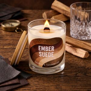 Ember Suede — The Refined Leather & Sandalwood Candle for Quiet Strength