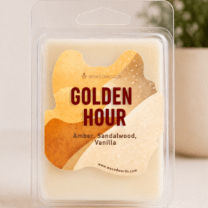 Golden Hour Wax Melts — Amber, Sandalwood & Vanilla | Luxury Hand-Poured Scented Wax