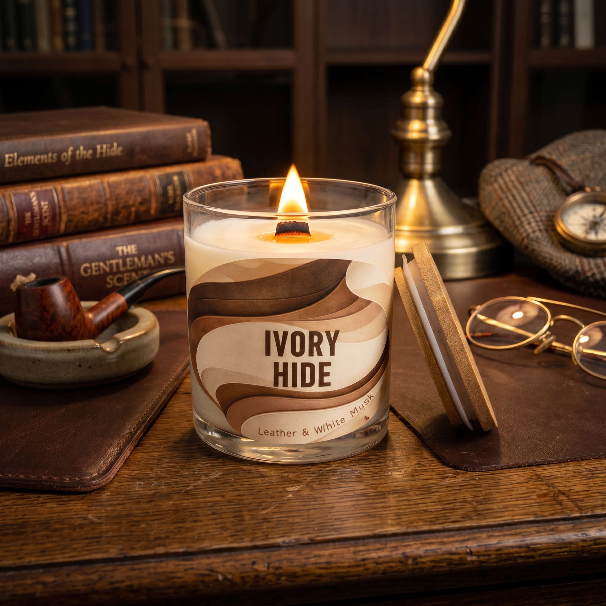 Ivory Hide — The Clean Leather & White Musk Candle for Modern Masculine Elegance - Image 5