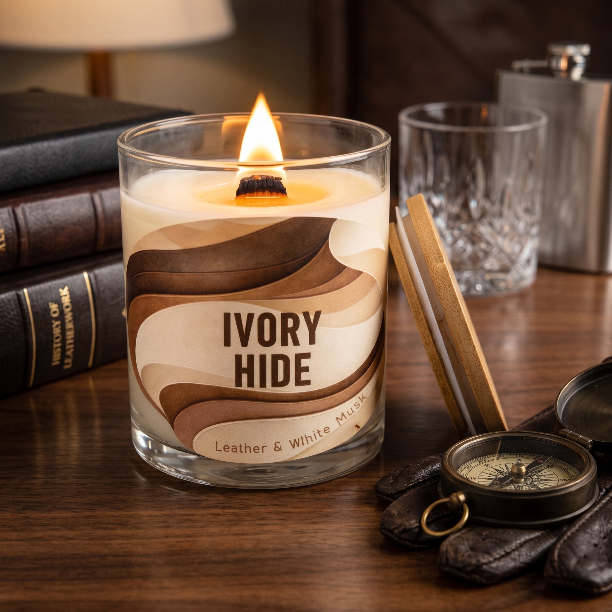 Ivory Hide — The Clean Leather & White Musk Candle for Modern Masculine Elegance - Image 6
