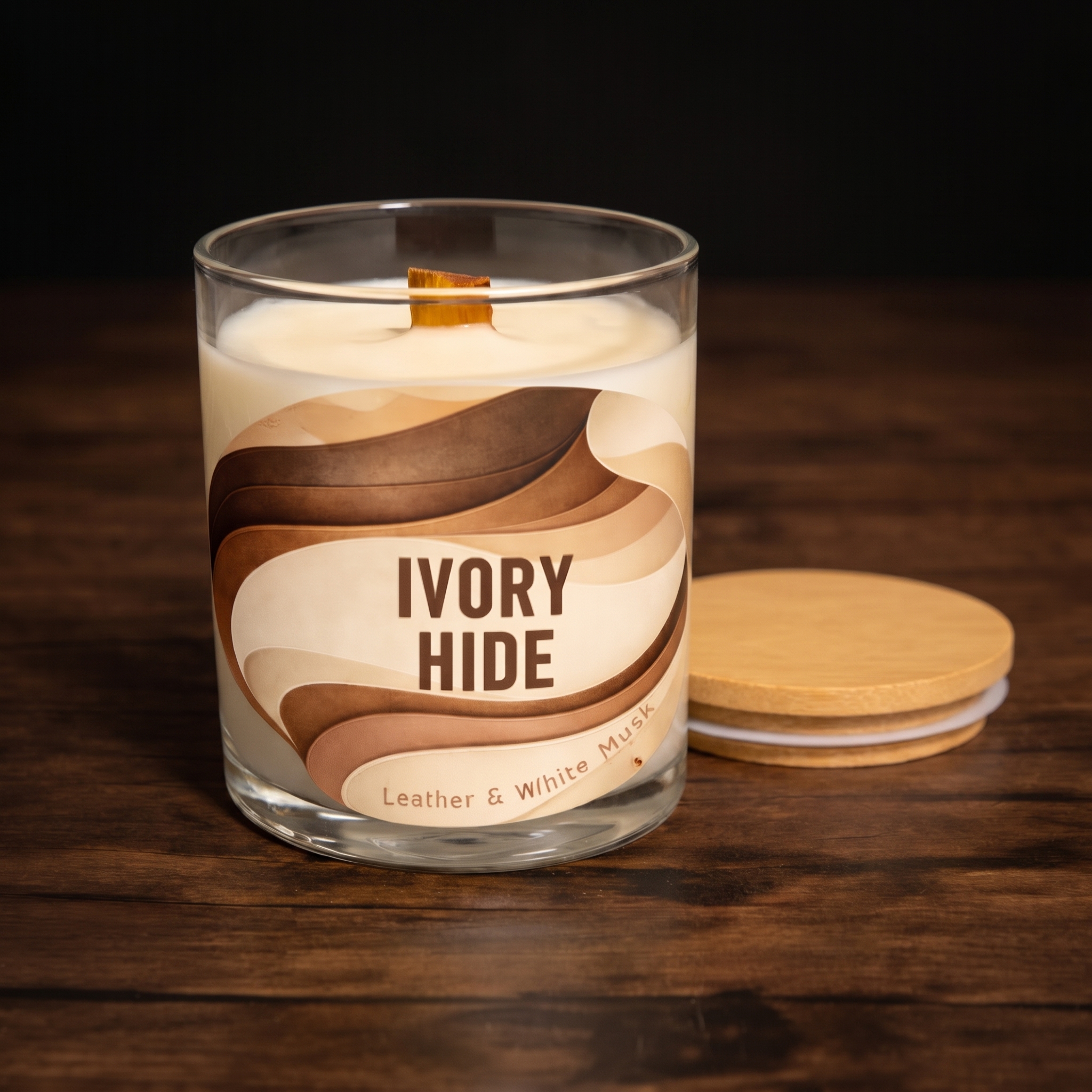 Ivory Hide — The Clean Leather & White Musk Candle for Modern Masculine Elegance - Image 3