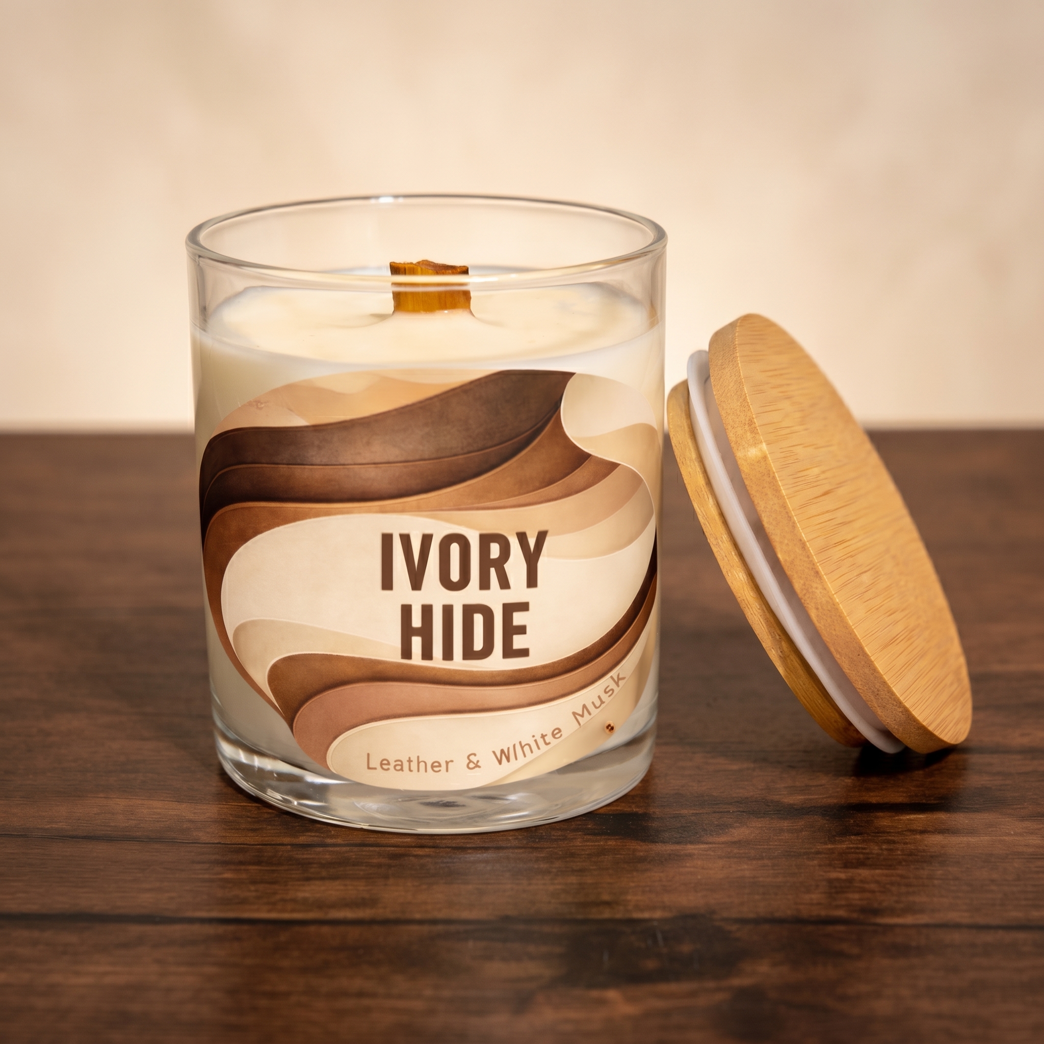 Ivory Hide — The Clean Leather & White Musk Candle for Modern Masculine Elegance - Image 4