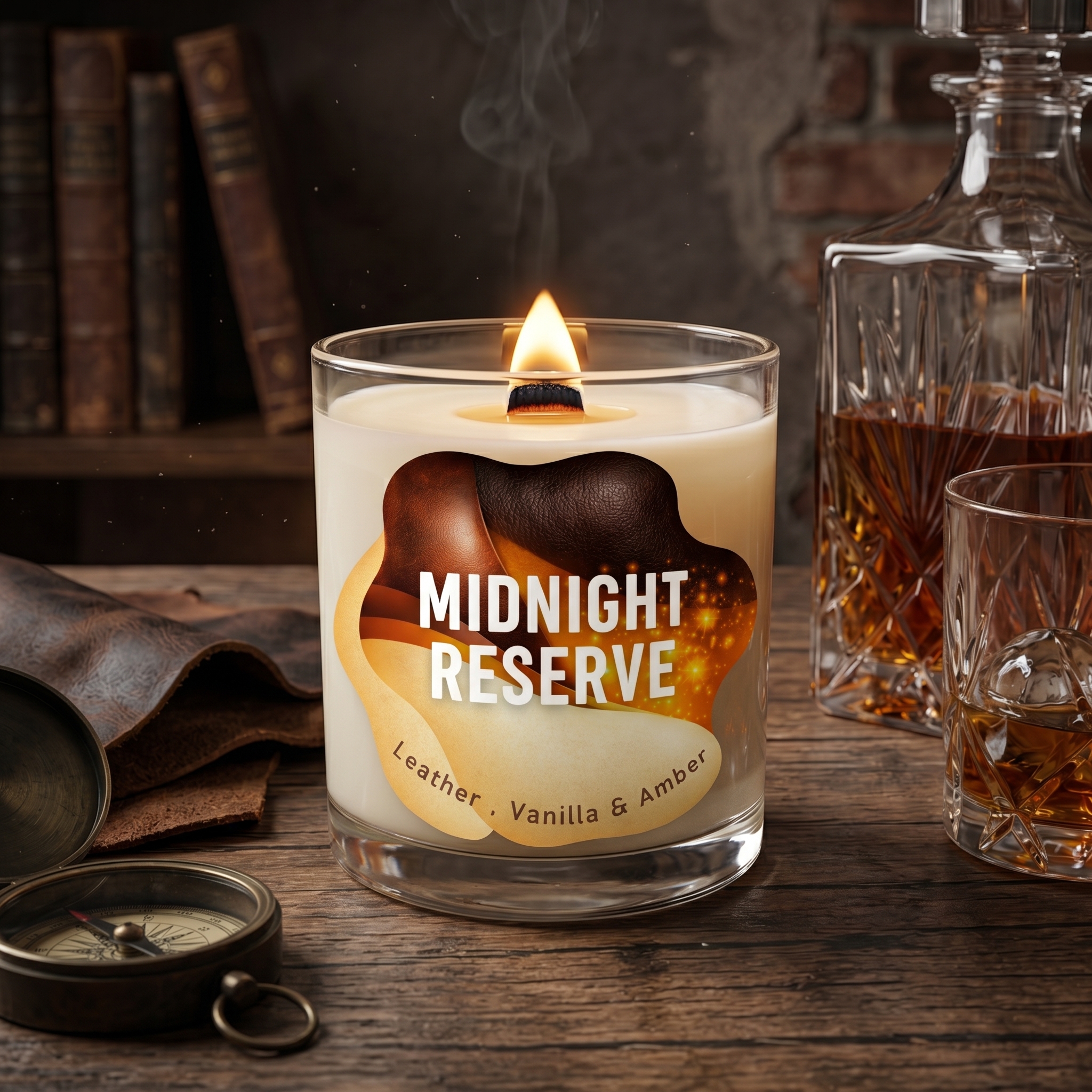 Midnight Reserve — The Powerful Leather & Amber Candle That Commands Attention - Image 2