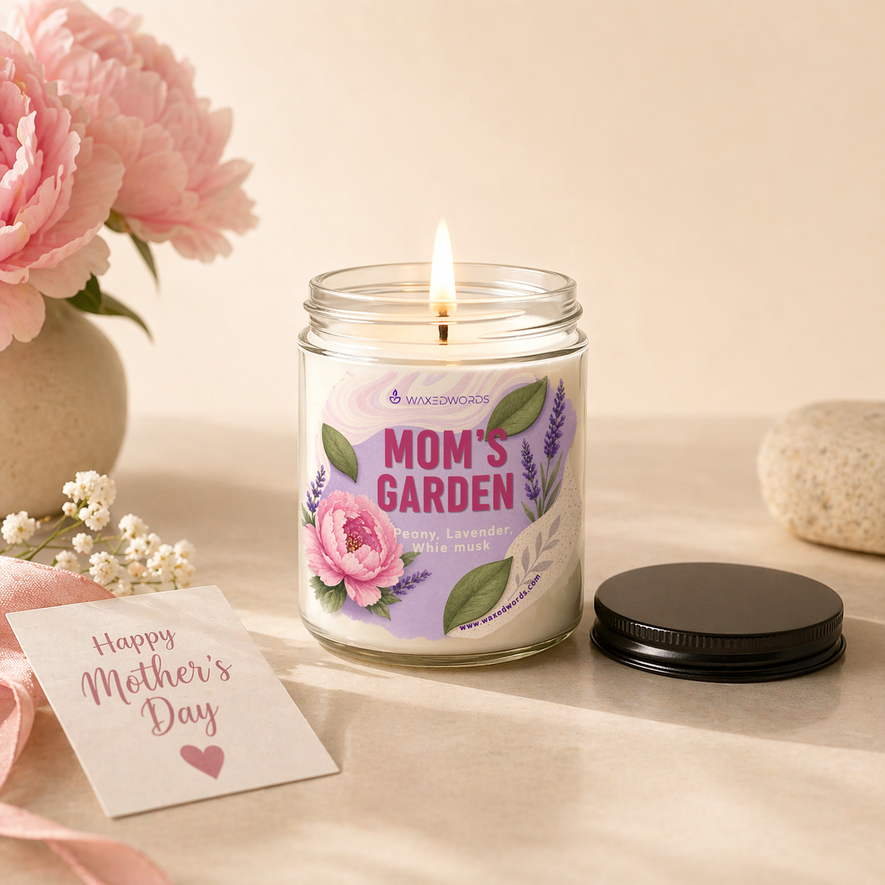 Mom's Garden Candle — Peony, Lavender & White Musk | The Mother's Day Gift She'll Actually Want to Keep - Image 5