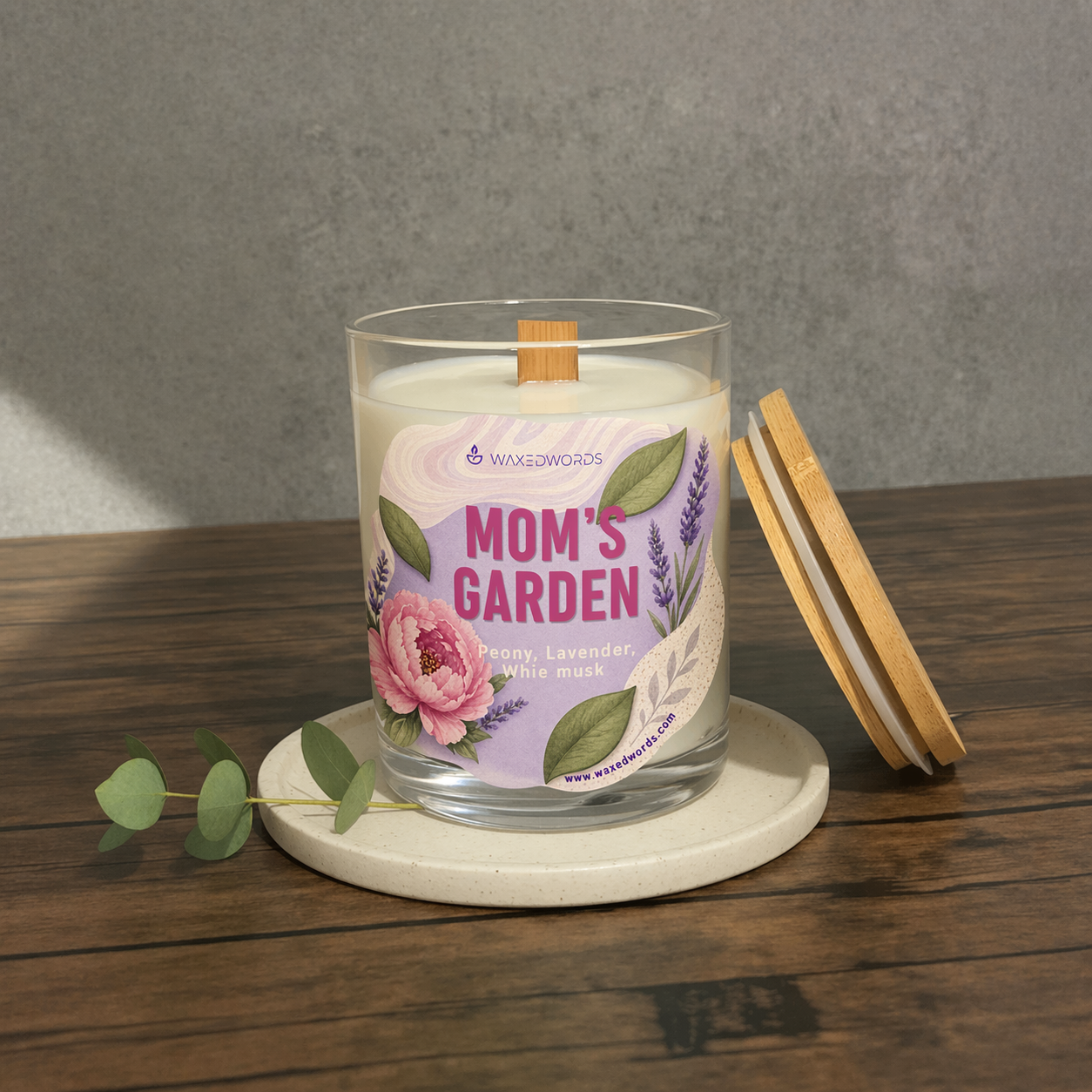 Mom's Garden Candle — Peony, Lavender & White Musk | The Mother's Day Gift She'll Actually Want to Keep - Image 3