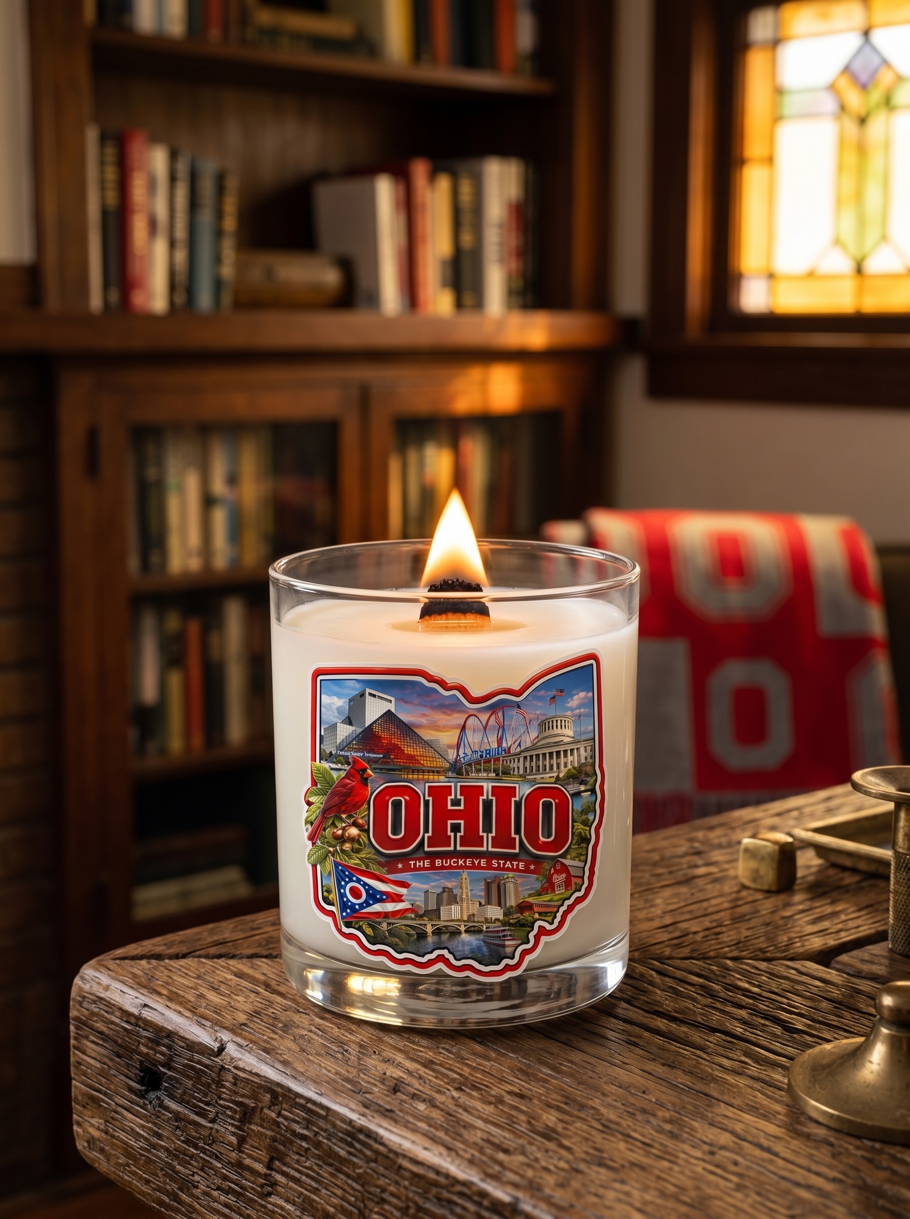 Buckeye Autumn: The Ultimate Ohio Pride Candle | A Scented Journey Through The Heart of the Buckeye State - Image 3