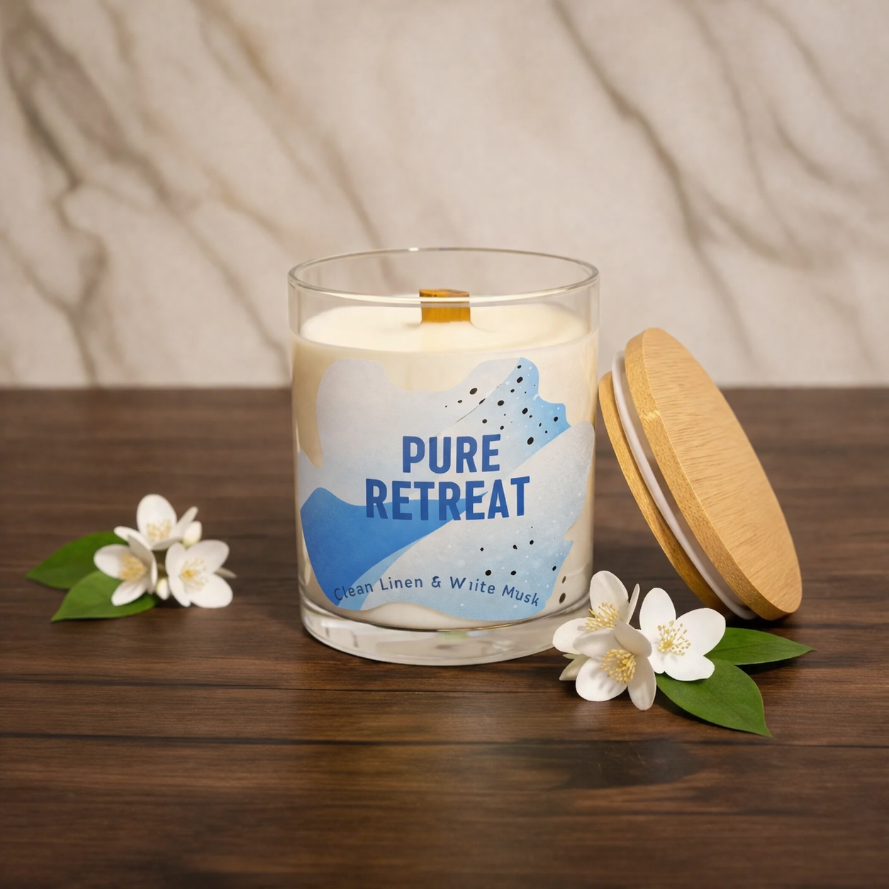 Pure Retreat — The Clean Linen & White Musk Candle That Makes Your Entire Home Feel Reset