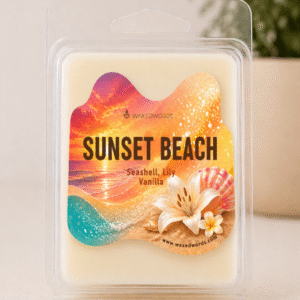 Sunset Beach Wax Melts — Seashell, Lily & Vanilla | Escape to Warm Sand & Golden Twilight