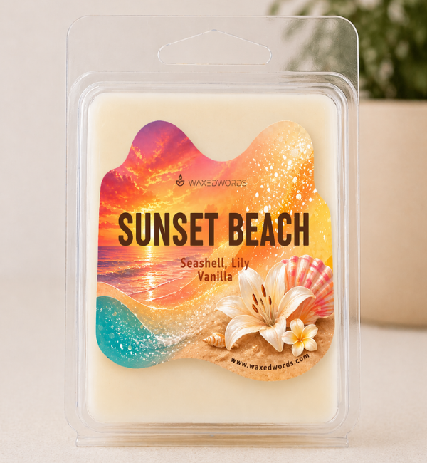 Sunset Beach Wax Melts — Seashell, Lily & Vanilla | Escape to Warm Sand & Golden Twilight
