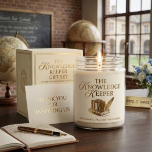 Teacher’s Day Candle,The Academic Light | 8oz Soy Candle in Gift-Ready Luxury Style | Choose Any Scent