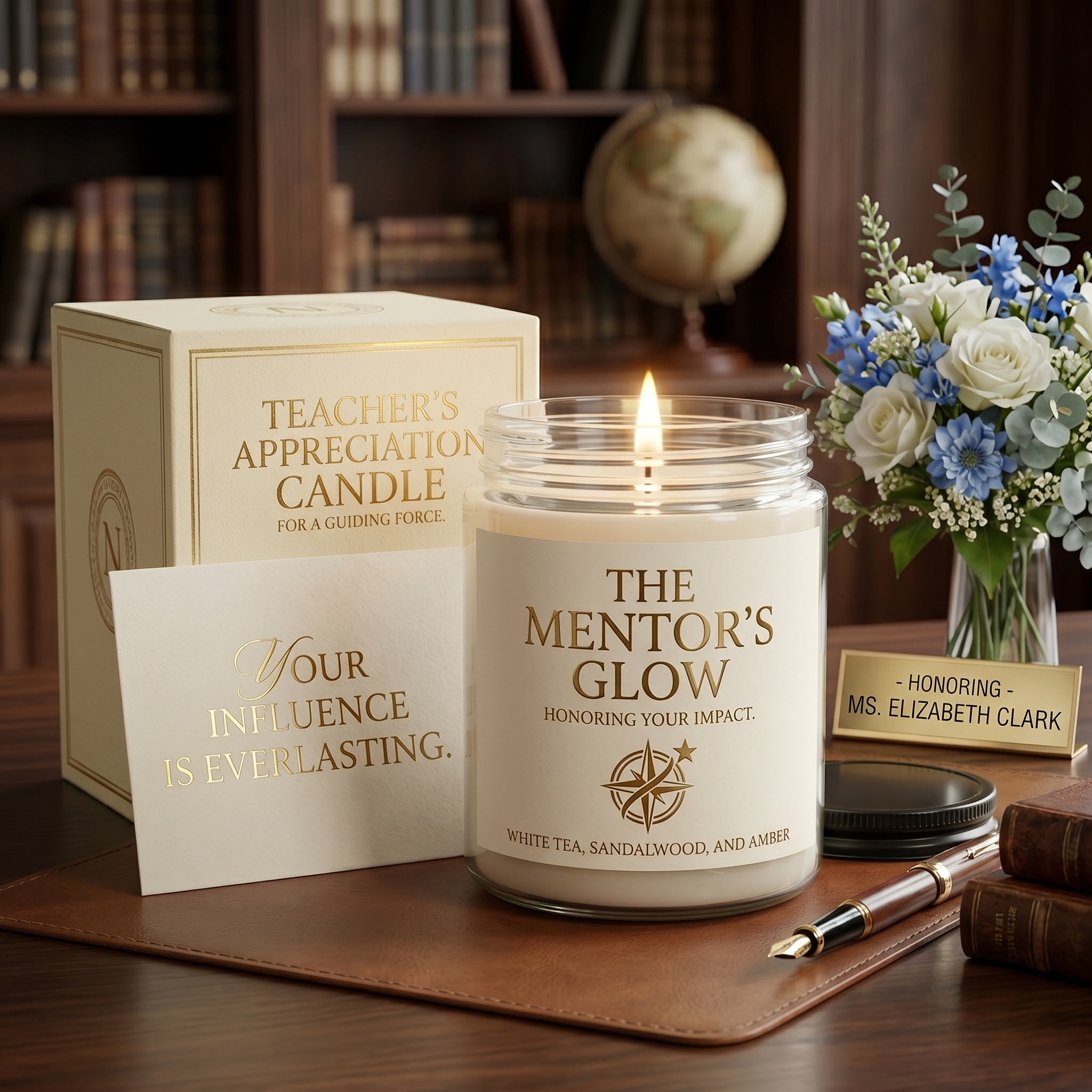 Teacher’s Day Candle,The Academic Light | 8oz Soy Candle in Gift-Ready Luxury Style | Choose Any Scent - Image 4