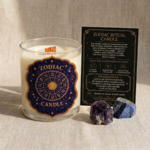 The Awakening Set — Stop Feeling Disconnected & Finally Align With Your True Self | Zodiac Candle + 2 Sign-Specific Crystals + Ritual Card