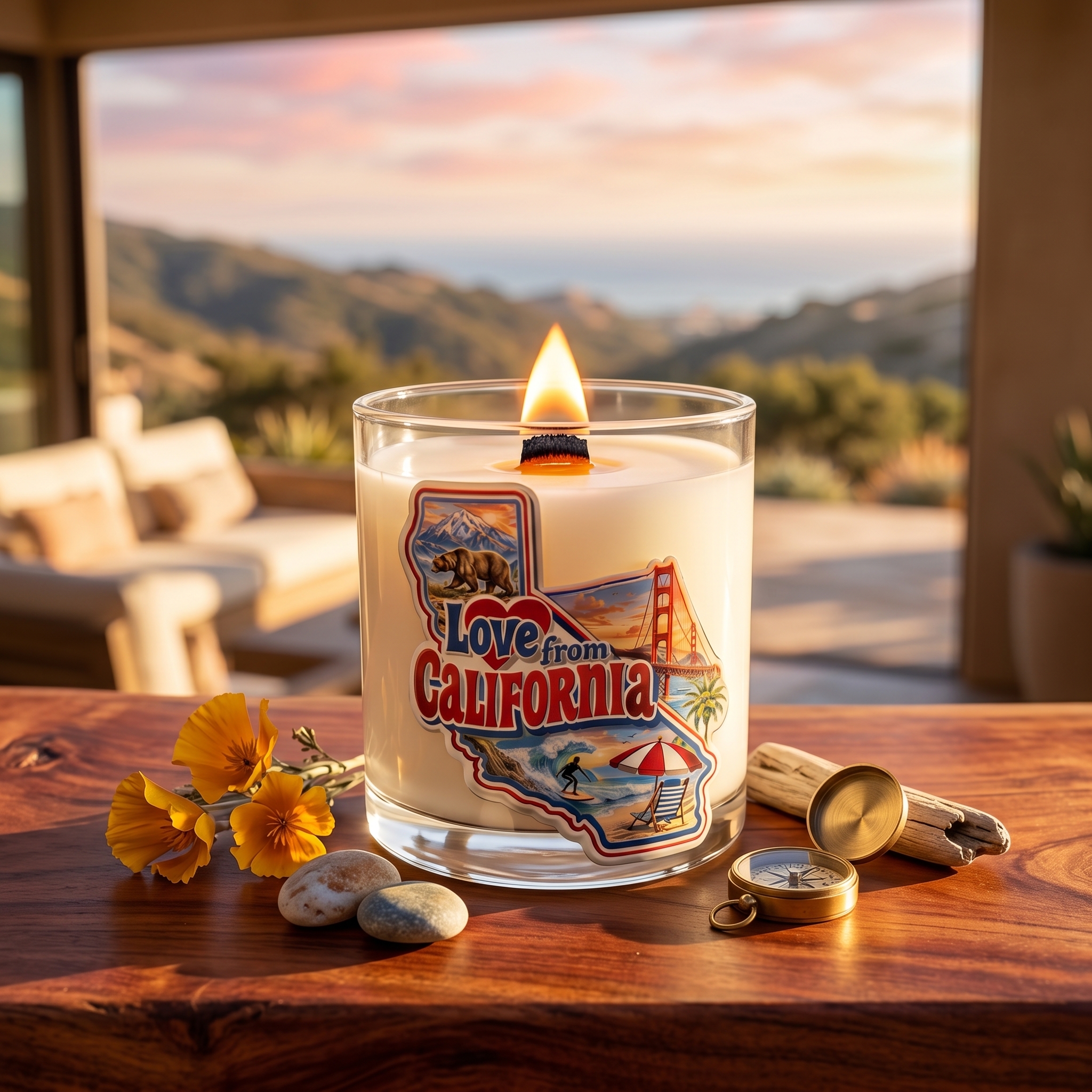 Golden Coast California Candle – Sea Salt, Lemon, Redwood & Sandalwood - Image 2